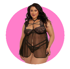 sexy naked lingerie models Generic Lingerie sexy grande taille en dentelle respirante pour femmes -  Prix pas cher main image 1