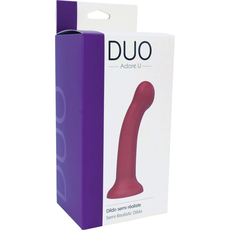 Adore U - Duo - Dildo Semi Realiste - Rouge Adore U DUO Sensations plus