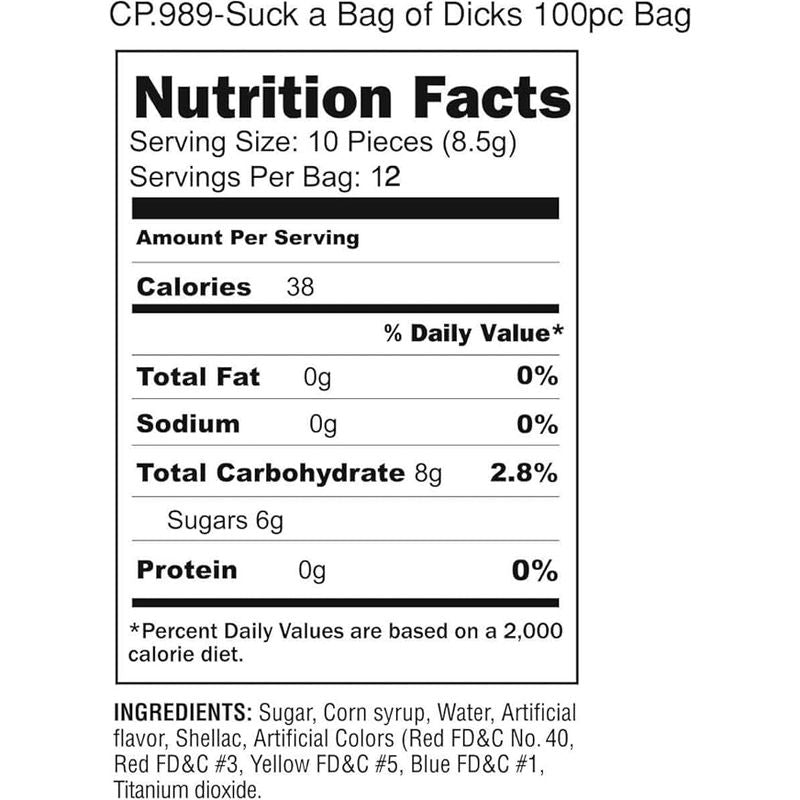 Bonbon - Candy Prints - Suck a Bag Of Dicks! Candy Prints Sensations plus