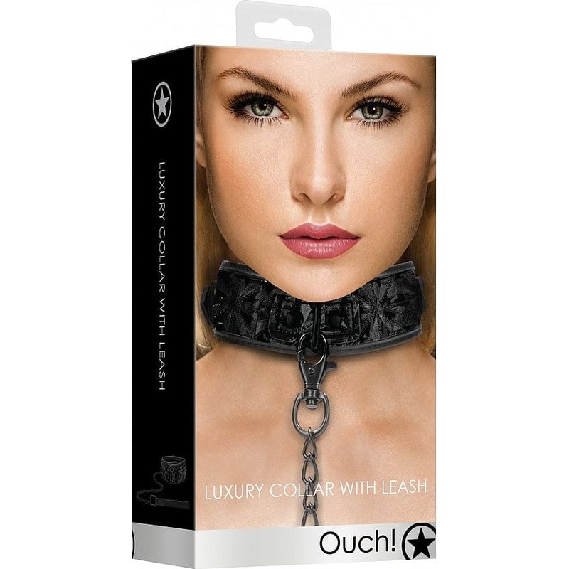 Collier de Luxe avec Laisse – Luxury Collar with Leash | Contrôle & Élégance Ouch! Luxury Sensations plus