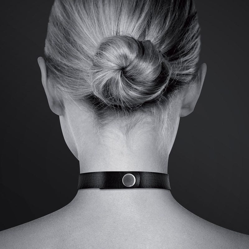 Collier Ras de Cou Fetish - Bijoux Pour Toi | Choker Réglable Noir & Coeur Argenté Bijoux pour toi Sensations plus