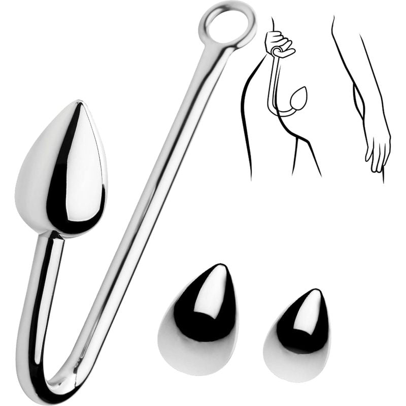 Crochet avec 3 Plugs Anal Master Series Anal Hook Trainer Sensations Plus Crochet avec 3 Plugs Anal Master Series Anal Hook Trainer Sensations Plus