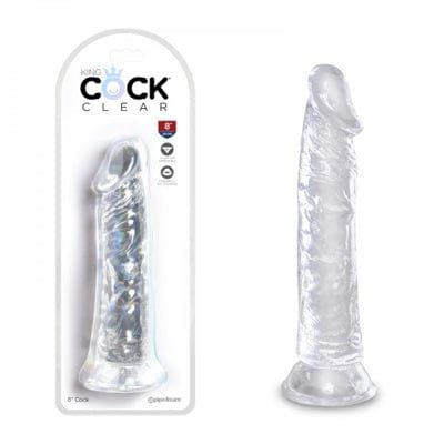 Dildo Réaliste - King Cock Clear - 8 Pouces Sans Testicules Pipedream Sensations plus