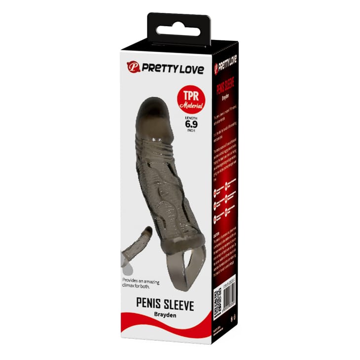 Extension pour Pénis - Pretty Love Brayden | Gaine Pénienne avec Anneau Intégré Pretty Love Sensations plus