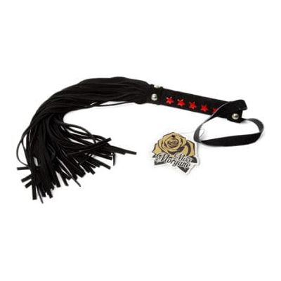 Fetish - Miss Morgane - Fouet Suède Noir avec Étoiles Rouges Miss Morgane Sensations plus