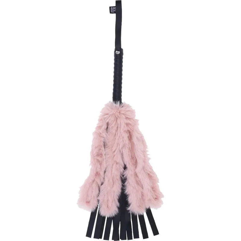 Fouet En Fausse Fourrure 47 Cm Avec Poignet Tressé PU - Queue De Renard Pour Cosplay, Jeu De Rôle, Soirée