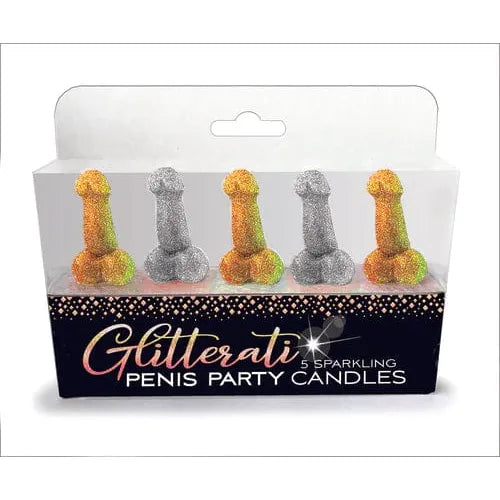 Humour - Glitterati - 5 Sparkling Penis Candles Ozzé Créations Sensations plus