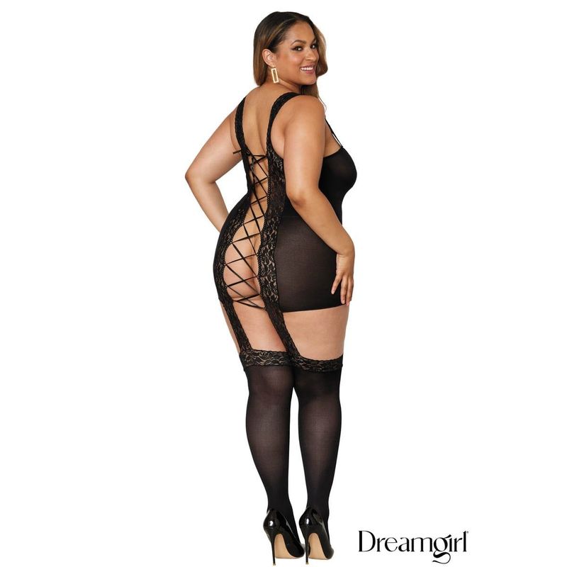 Lingerie Dreamgirl - Robe Jarretelles 0144 Dreamgirl Sensations plus