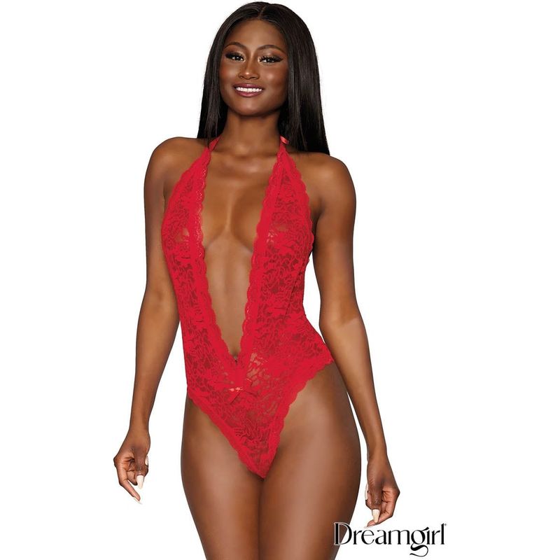 Lingerie Dreamgirl - Teddy en Dentelle 8694 avec Ouverture en coeur Dreamgirl Sensations plus