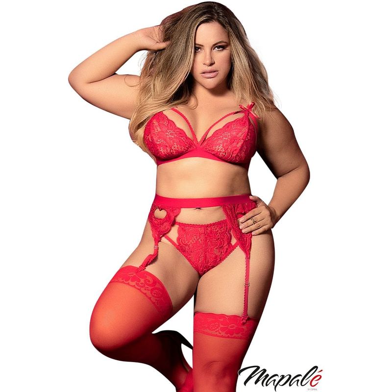 Lingerie Mapalé - Ensemble Dentelle 3PC - MA8221 Mapalé Sensations plus