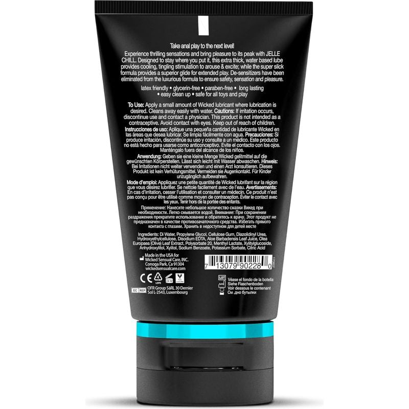 Lubrifiant anal sensation rafraîchissante - Wicked Jelle Chill 4 Oz Wicked Sensual Care Sensations plus