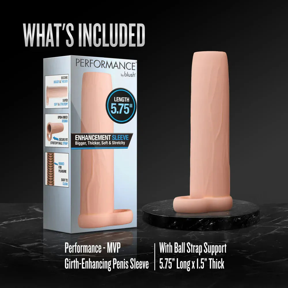 Manchon Pénien - Performance 5,75 po Enhancement Sleeve | Blush Blush Novelties Sensations plus