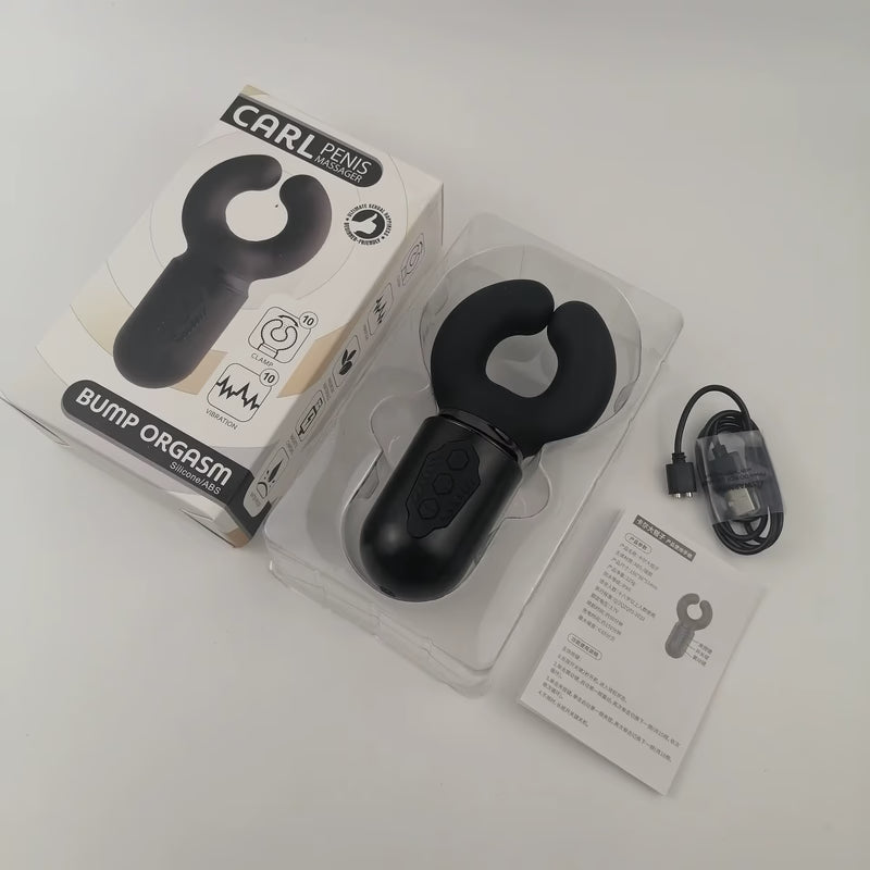 Masturbateur Vibrant & Mouvement - Carl Penis Massager | Masseur 3-en-1 avec 10 Modes Secwell Sensations plus