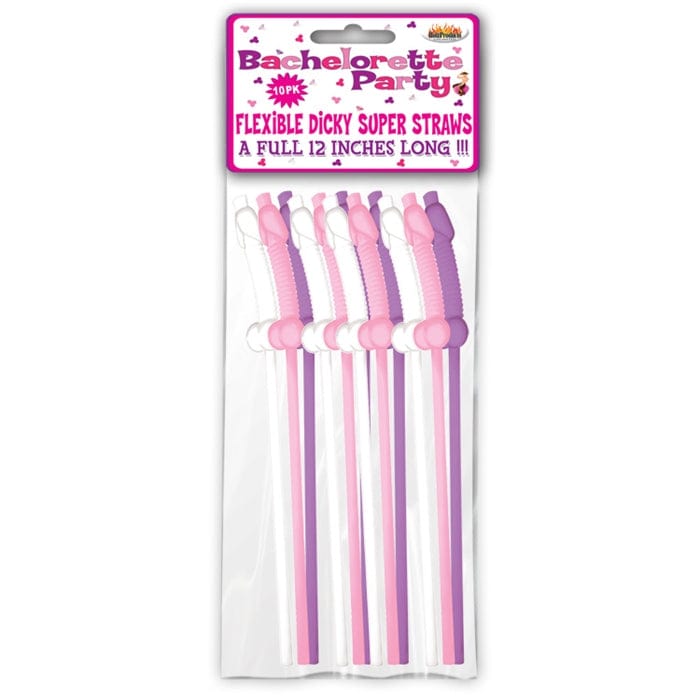 Pailles Pénis - Super Flex Party | Party Bachelorette (10 unités) Hott Products Sensations plus