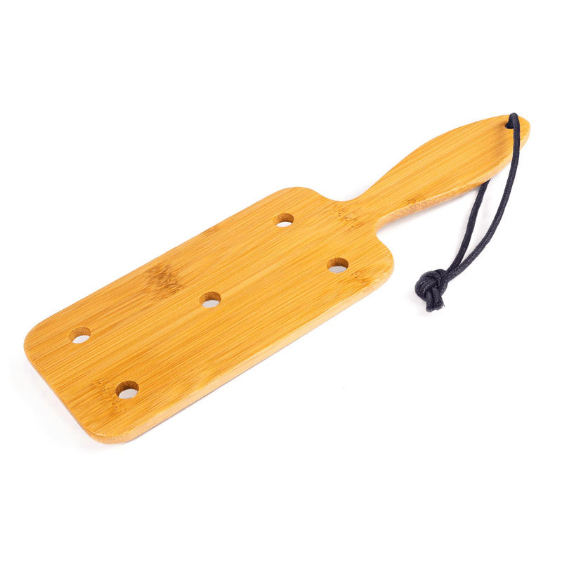 Palette de Fessée Deluxe Bambou - Fetish Tentation | Paddle 5 Trous 27 cm pour Jeu BDSM Sensations Plus Sensations plus