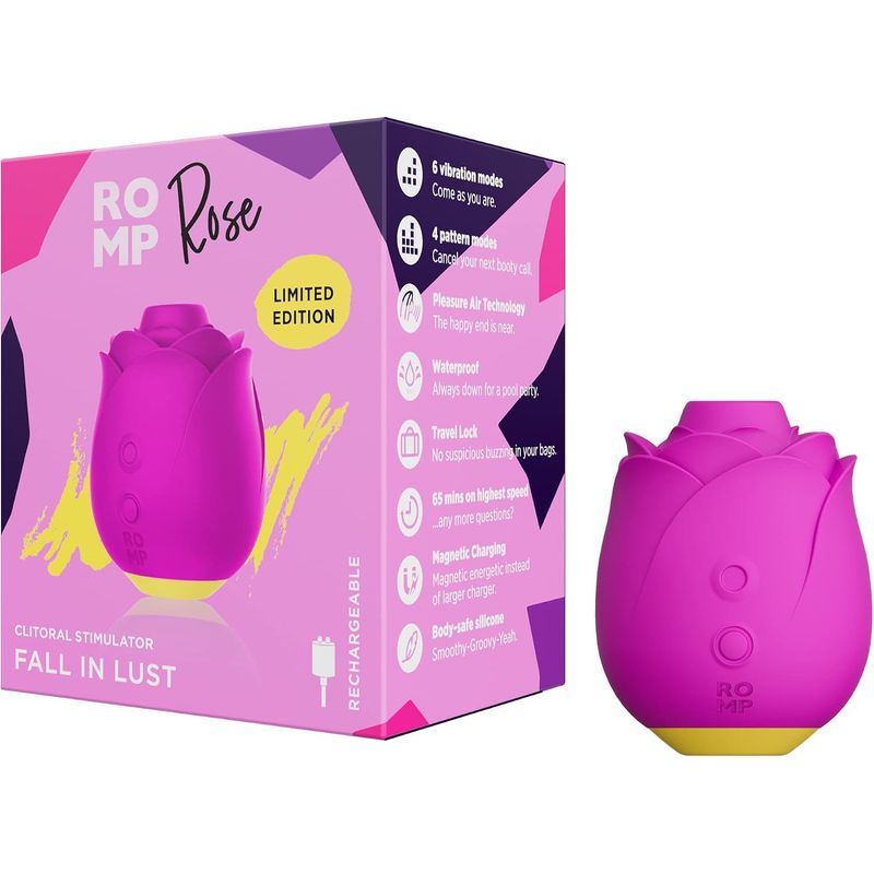 Stimulateur Clitoridien 2-en1 - Romp Rose 2 | Pleasure Air ROMP Sensations plus