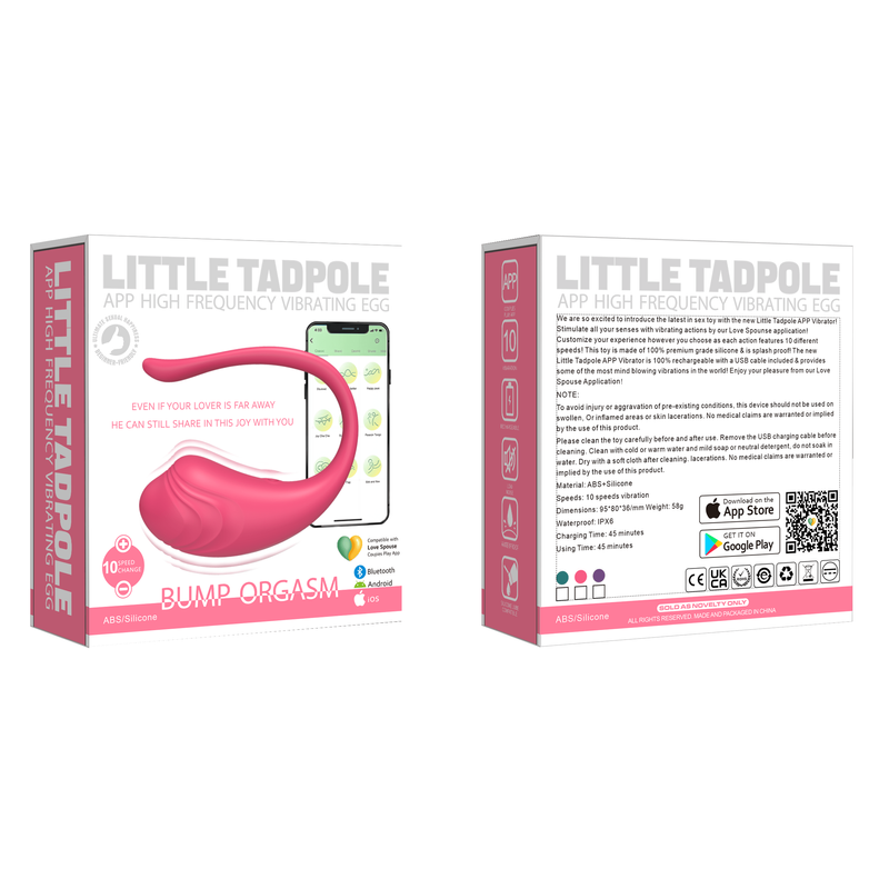 Vibrateur à Distance - Secwell - Little Tadpole Bum Orgasm Secwell Sensations plus