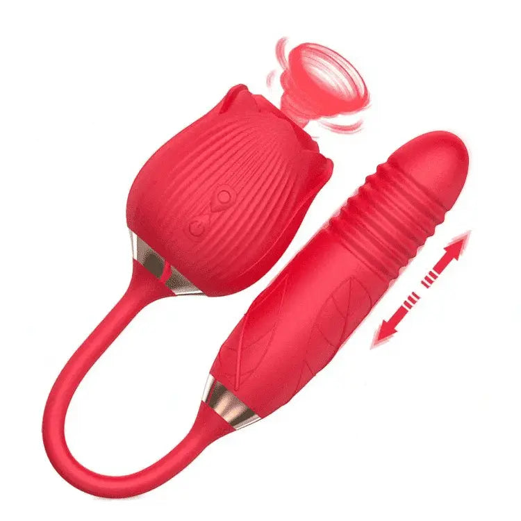 Vibrateur à Succion - Secwell - Rose Toy With Thrusting Secwell Sensations plus