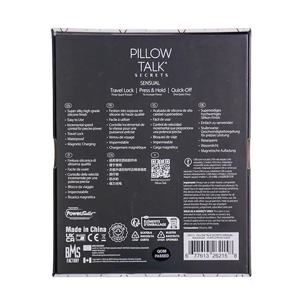 Vibrateur Double avec Mouvement - Pillow Talk Secrets Sensual | Point G & Clitoris Pillow Talk Sensations plus