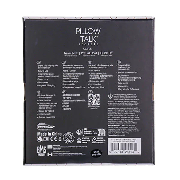 Vibrateur Double Stimulation - Pillow Talk Secrets Sinful | Point G & Clitoris Pillow Talk Sensations plus