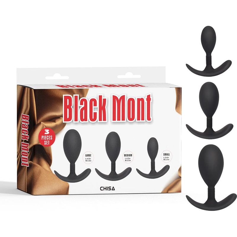 Anal - Black Mont - Anal Trainer Kit avec poigné Black Mont Sensations plus