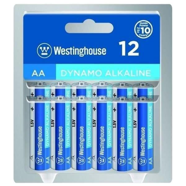 Piles - Westinghouse - AA Alcaline 1.5V - Paquet de 12 Westinghouse Dynamo Sensations plus