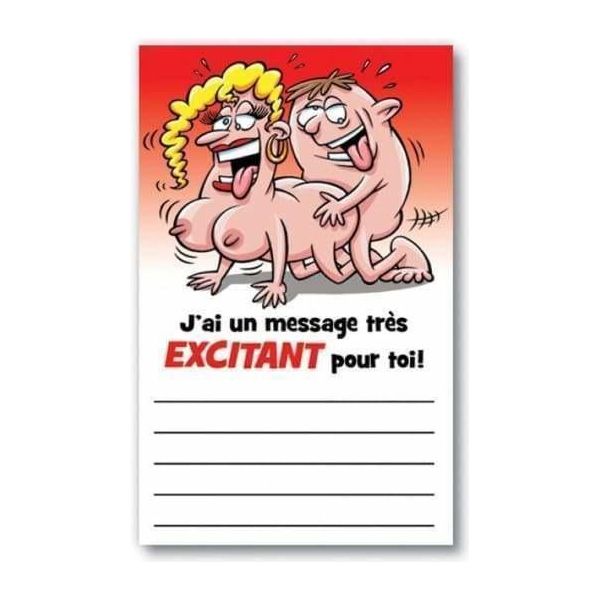 Humour - Post it - Un message très excitant pour toi! Ozzé Créations Sensations plus