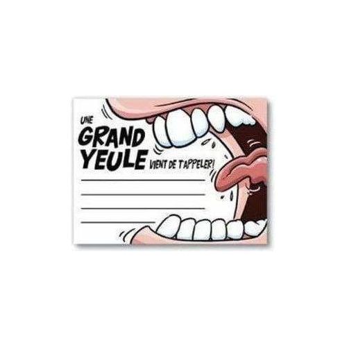 Humour - Post It - Une grand yeule vien de t'appeler ! Ozzé Créations Sensations plus