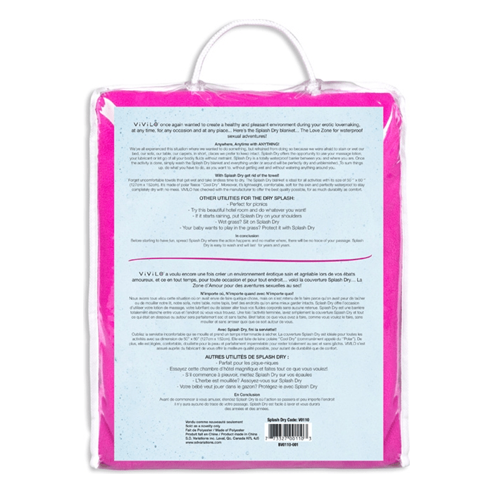 Couverture - Vivilo - Splash Dry Queen Vivilo Sensations plus