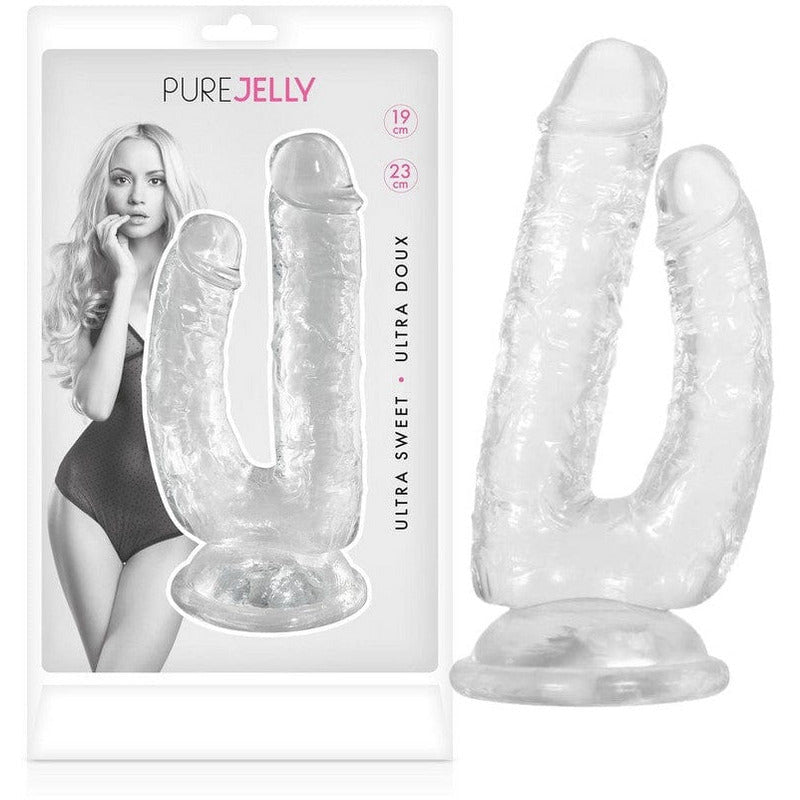Dildo Double - Pure Jelly - Double 19cm/23cm Pure Jelly Sensations plus