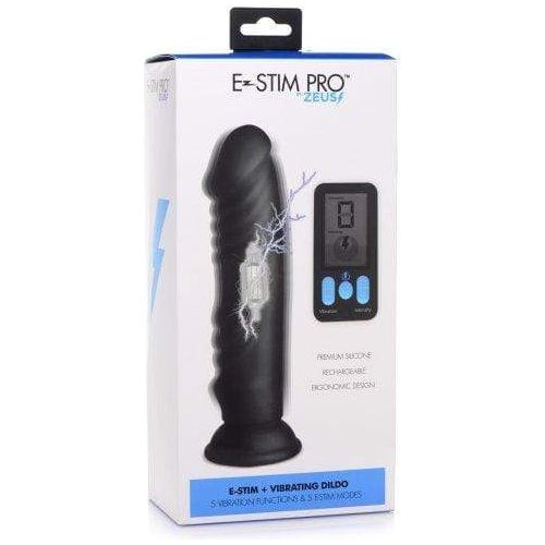 Électrostimulation - Zeus - E-Stim Pro 5X Vibrating Dildo with Remote Control Zeus Sensations plus
