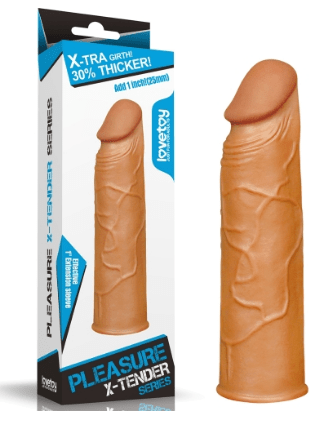Extension - Pleasure X-Tender - +1 pouce Foncé Pleasure X-tender Sensations plus