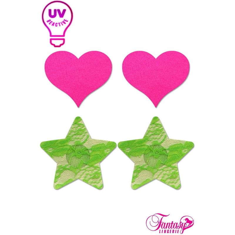 Lingerie Fantasy - Glow - Ensemble de cache-mamelons 102 Fantasy Lingerie Sensations plus