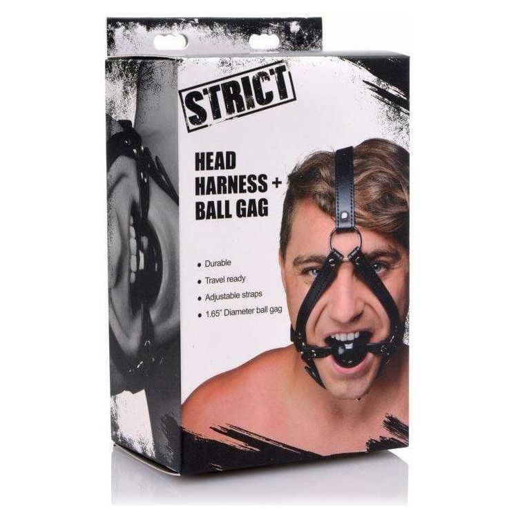 Ball Gag - Strict - Head Harness with Ball Gag STRICT Sensations plus