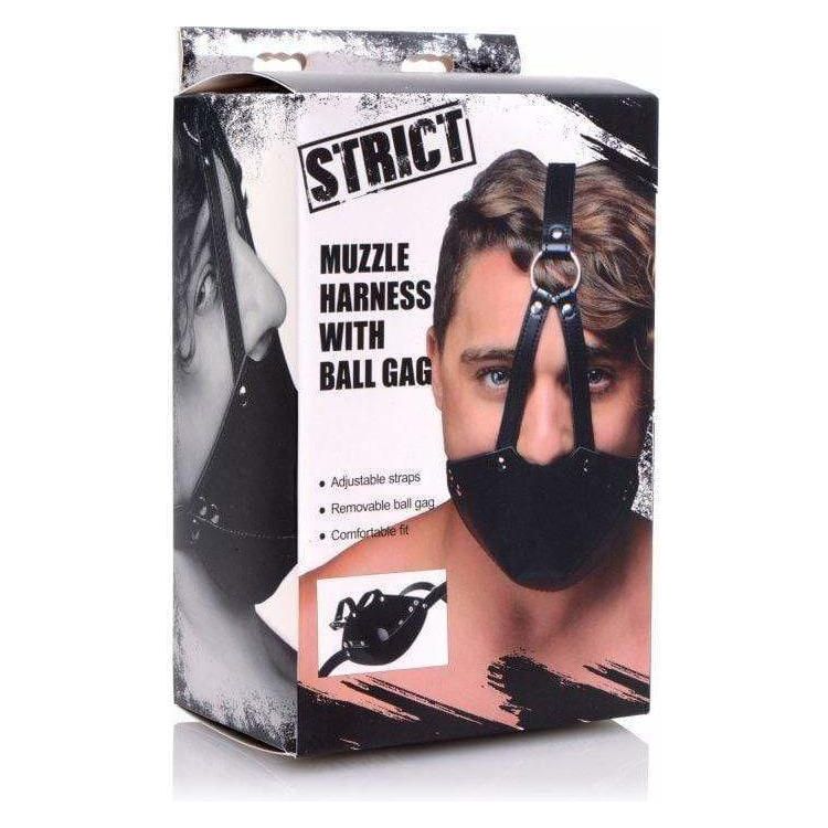 Ball Gag - Strict - Muzzle Harness with Ball Gag STRICT Sensations plus