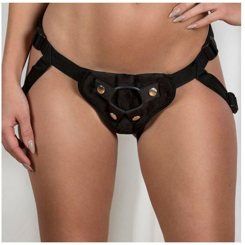 Harnais - Miss Morgane - Harnais Noir & Petit Vibrateur Miss Morgane Sensations plus