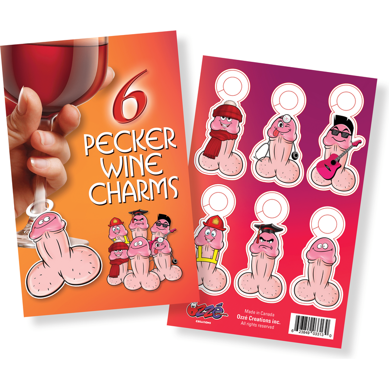 Humour - Pecker Wine Charms Ozzé Créations Sensations plus