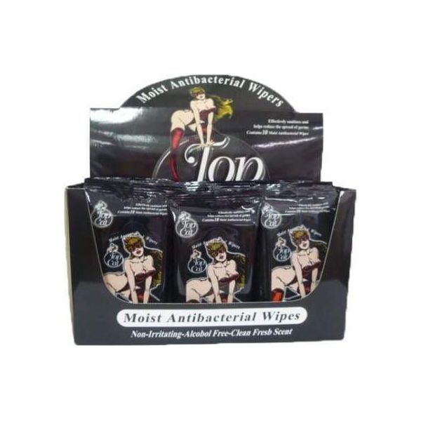 Hygiène - Top Cat - Lingettes Antibactériennes - Paquet de 10 Top Cat Sensations plus