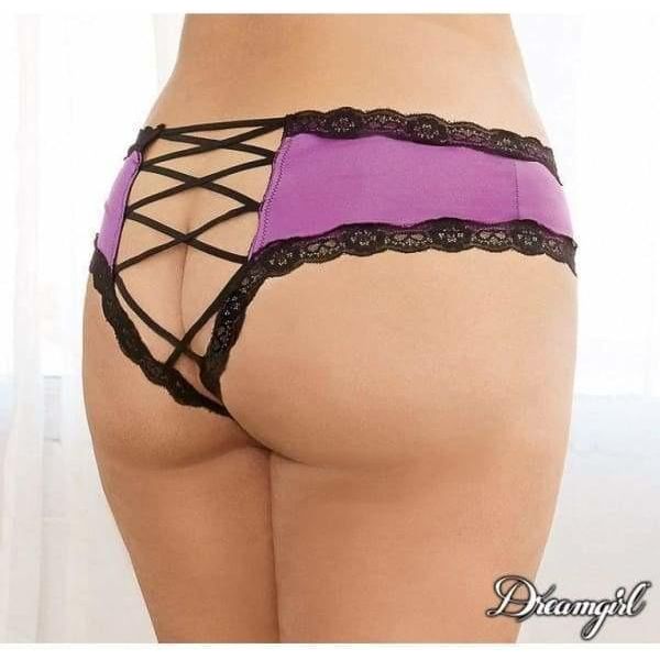 Lingerie Dreamgirl - Sous-vêtement avec Élastiques Entrecroisées 1434 Dreamgirl Sensations plus