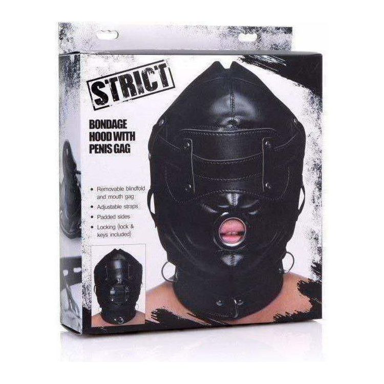Masque BDSM - Strict - Bondage Hood With Penis Gag STRICT Sensations plus