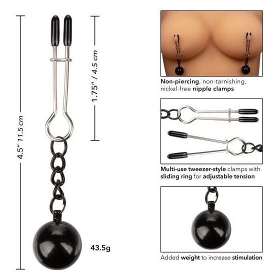 Pinces à Seins - CalExotics - Nipple Grips Weighted Tweezer Nipple Clamps CalExotics Sensations plus