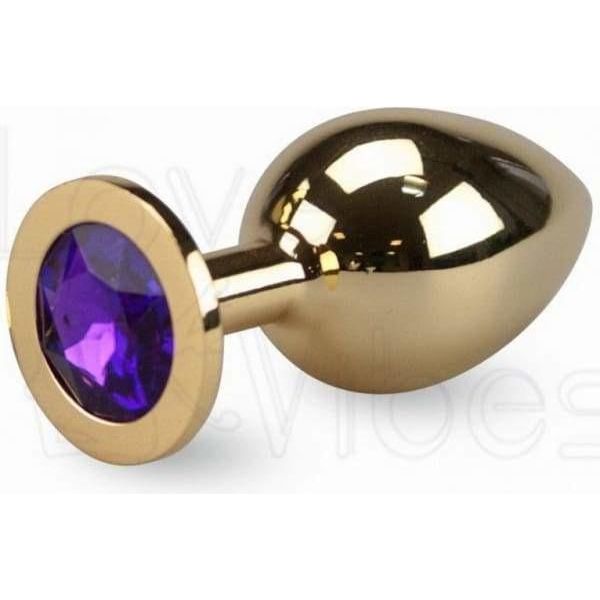 Plug Anal - Acier Inoxydable Or - Format Large Lovetoy Sensations plus