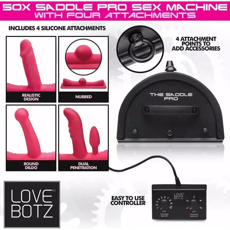 Sex Machine - Love Botz - 50X Saddle Pro Sex Machine LoveBotz Sensations plus
