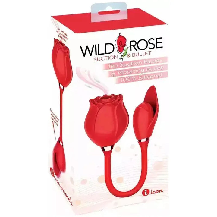 Vibrateur à Succion - Wild Rose - Suction & Bullet Icon brands Sensations plus