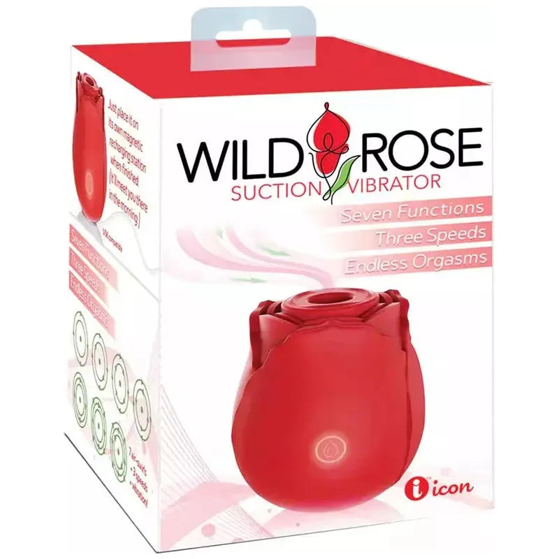 Vibrateur à Succion - Wild Rose - Suction Vibrator Icon brands Sensations plus