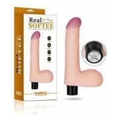 Vibrateur - Real Softee - 8 pouces avec testicules Reel Softee Sensations plus