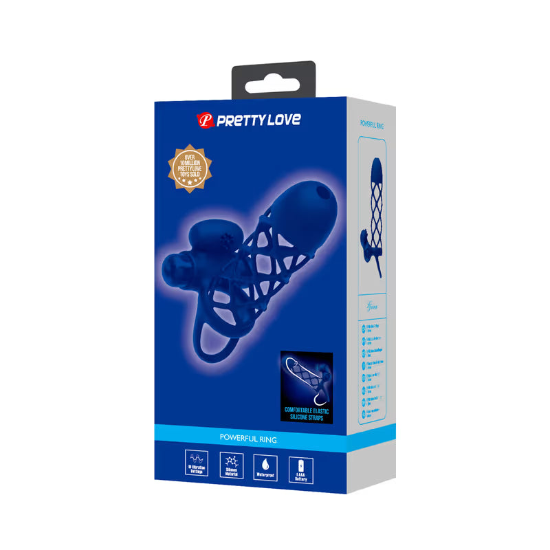 Gaine de pénis vibrante - Pretty Love Giann | 10 vibrations & Stimulateur Clitoridien Pretty Love Sensations plus