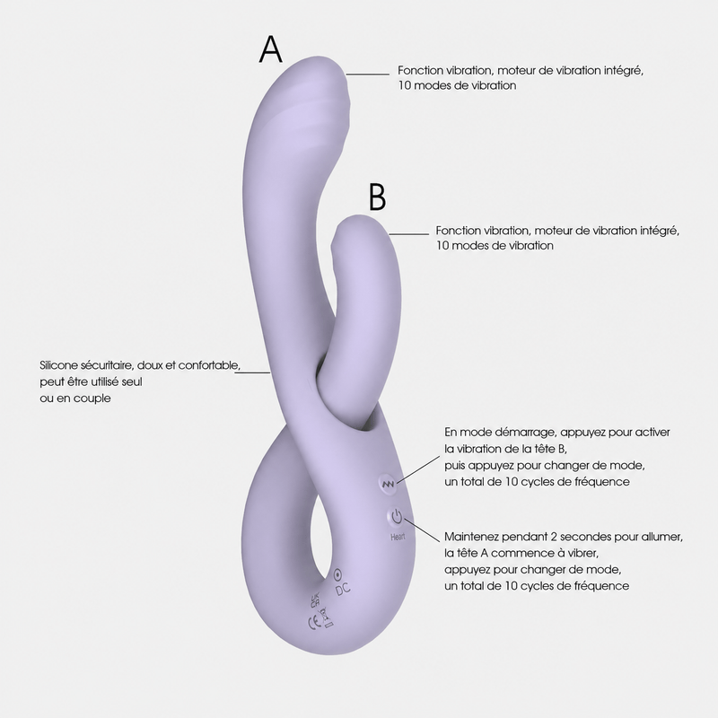 Vibrateur Double Stimulation - Infinity Judy | Flexible & Polyvalent