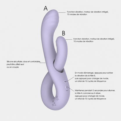 Vibrateur Double Stimulation - Infinity Judy | Flexible & Polyvalent