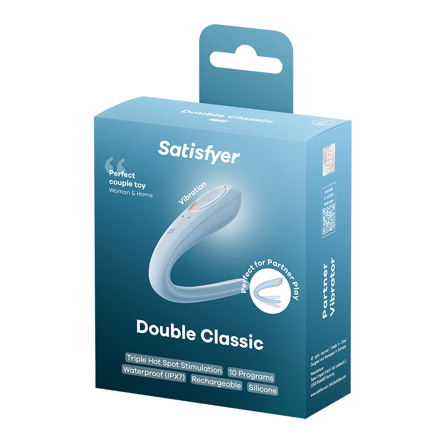 Vibrateur pour Couples - Satisfyer Double Classic | Double Stimulation Clitoris & Point G Satisfyer Sensations plus